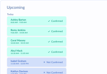 Practice assistant mockup